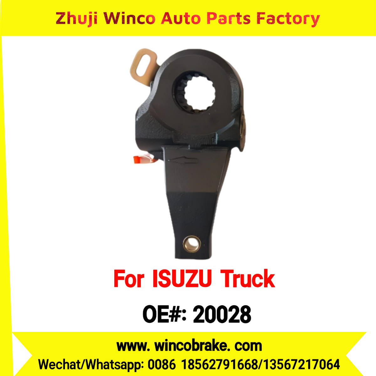 Winco OEM 20028 Automatic Slack Adjuster Rear 14 Teeth for Suit to Japanese ISUZU Trucks Spare Parts Hino 500 to Fit Truck & Trailer for Southeast Asia Market