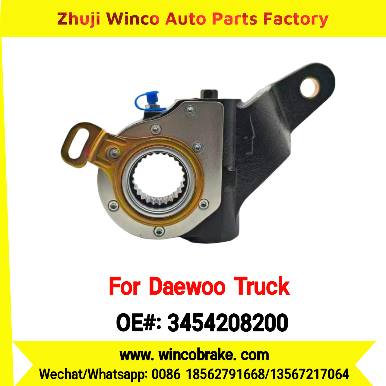 Winco OEM 3454208200 Automatic Slack Adjuster Suit to DAEWOO Trucks Parts ULTRA NOVUS 25 Teeth South Korea Southeast Asia Market To Replace Haldex