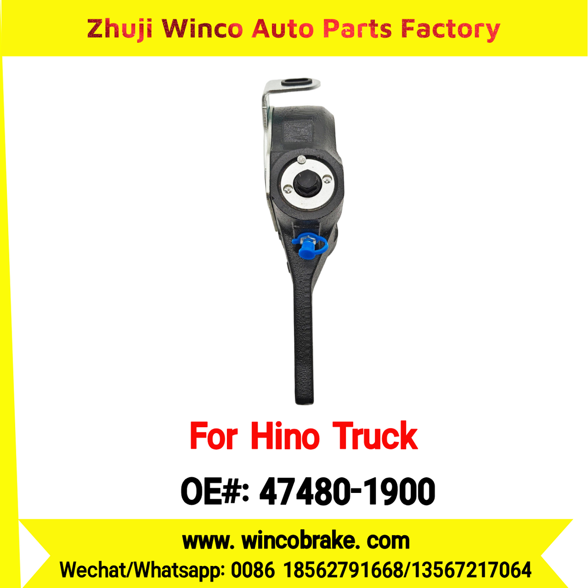 Winco OEM 47480-1900 Automatic Slack Adjuster Suit to Japanese HINO Truck 700 Series 14 Teeth Spare Parts To Replace Haldex Slack Adjuster Hino 700