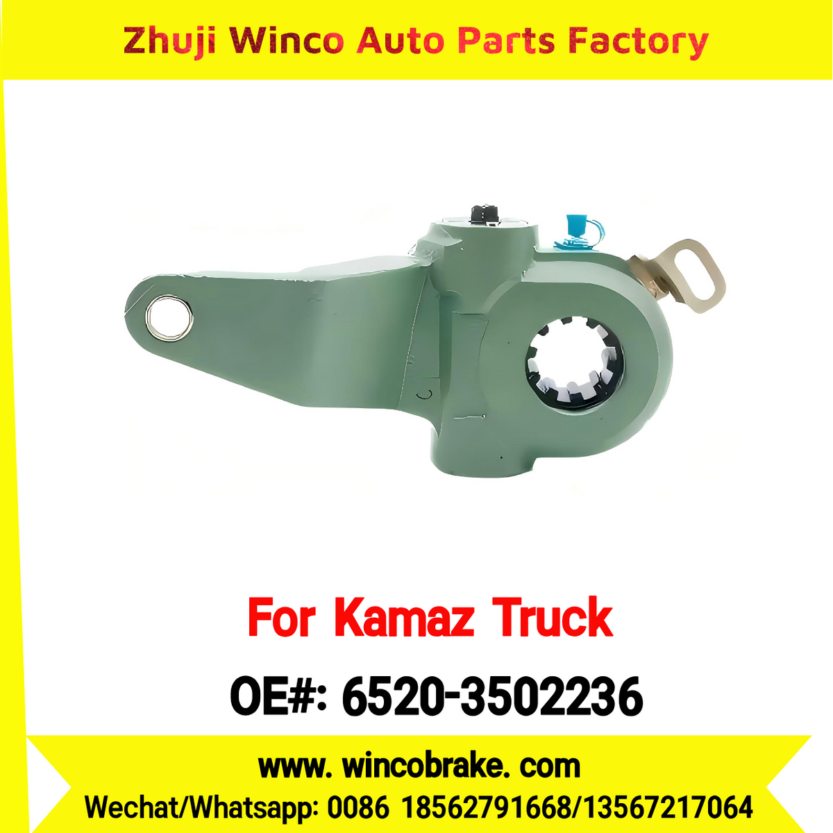 Winco OEM 6520-3502236 Automatic Slack Adjuster for RH 10 Teeth KAMAZ Truck to Replace HALDEX 79260 Russian Heavy Duty
