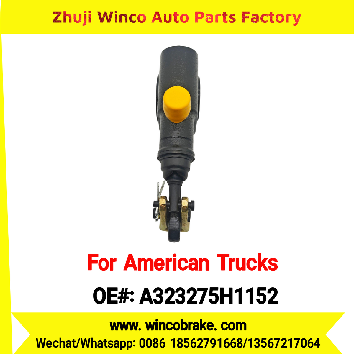 Winco OEM A323275H1152 Automatic Slack Adjuster for Truck Brake Systems 5.5'' ARM, 1-1/2''-28 SPLINE, TYPE 3 28 Teeth Replacement SUIT TO AMERICAN TRUCKS