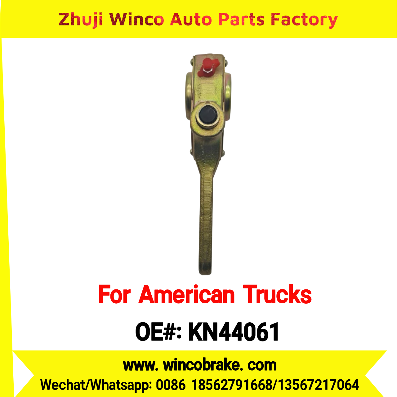 Winco OEM KN44061 Manual Brake Slack Adjuster Semi Truck Trailer Straight 28 Spline Brake Systems Accessory American Trucks Type To Replace Haldex KN44061