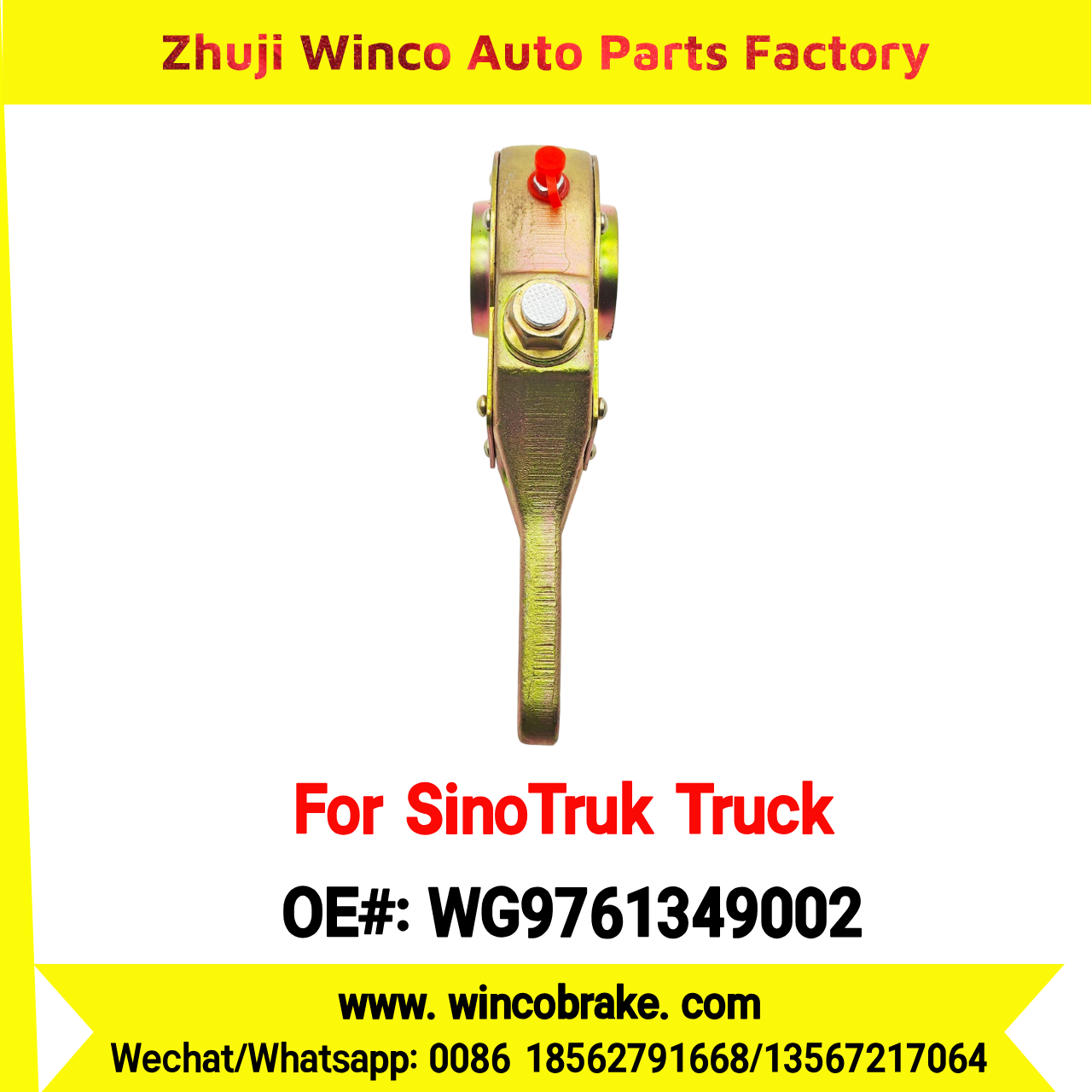 Winco OEM WG9761349002 Manual Slack Adjuster for Suit to China Sinotruk Truck HOWO SITRAK 26 Teeth SPARE PARTS