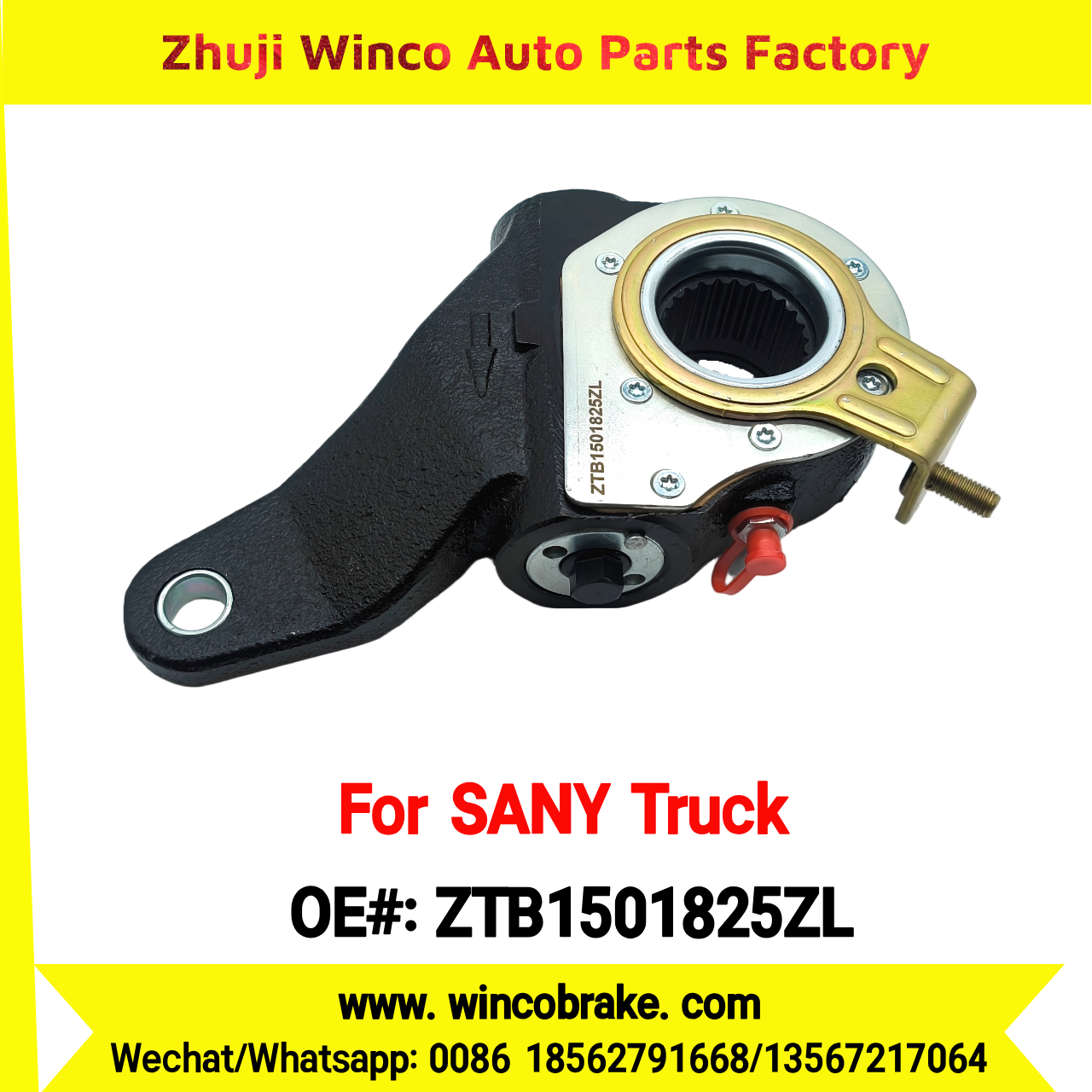 Winco OEM ZTB1501825ZL Automatic Slack Adjuster for Suit to Chinese SANY Trucks Left 25 Teeth