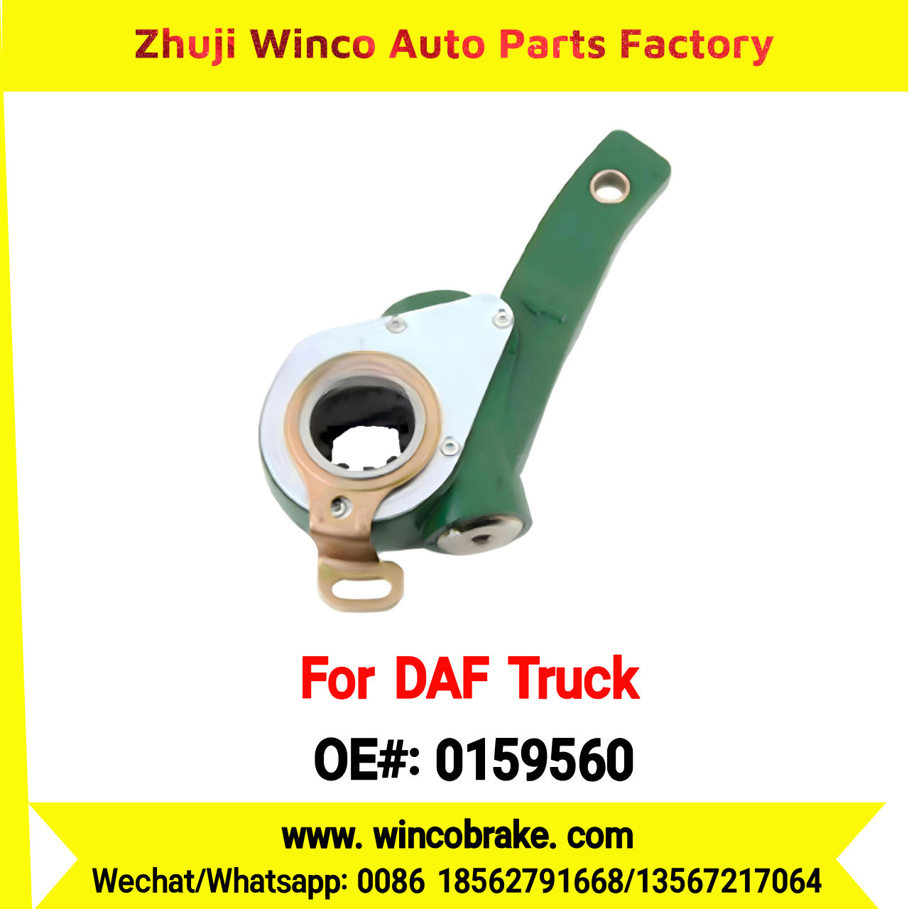 Winco OEM 0159560 Automatic Slack Adjuster TO FIT DAF TRUCK Spline 10 Teeth Replaces Haldex 72530