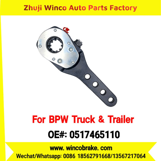Winco OEM 0517465110 Manual Brake Slack Adjuster for BPW Truck Replace Haldex Straight 4 Holes 10 Teeth