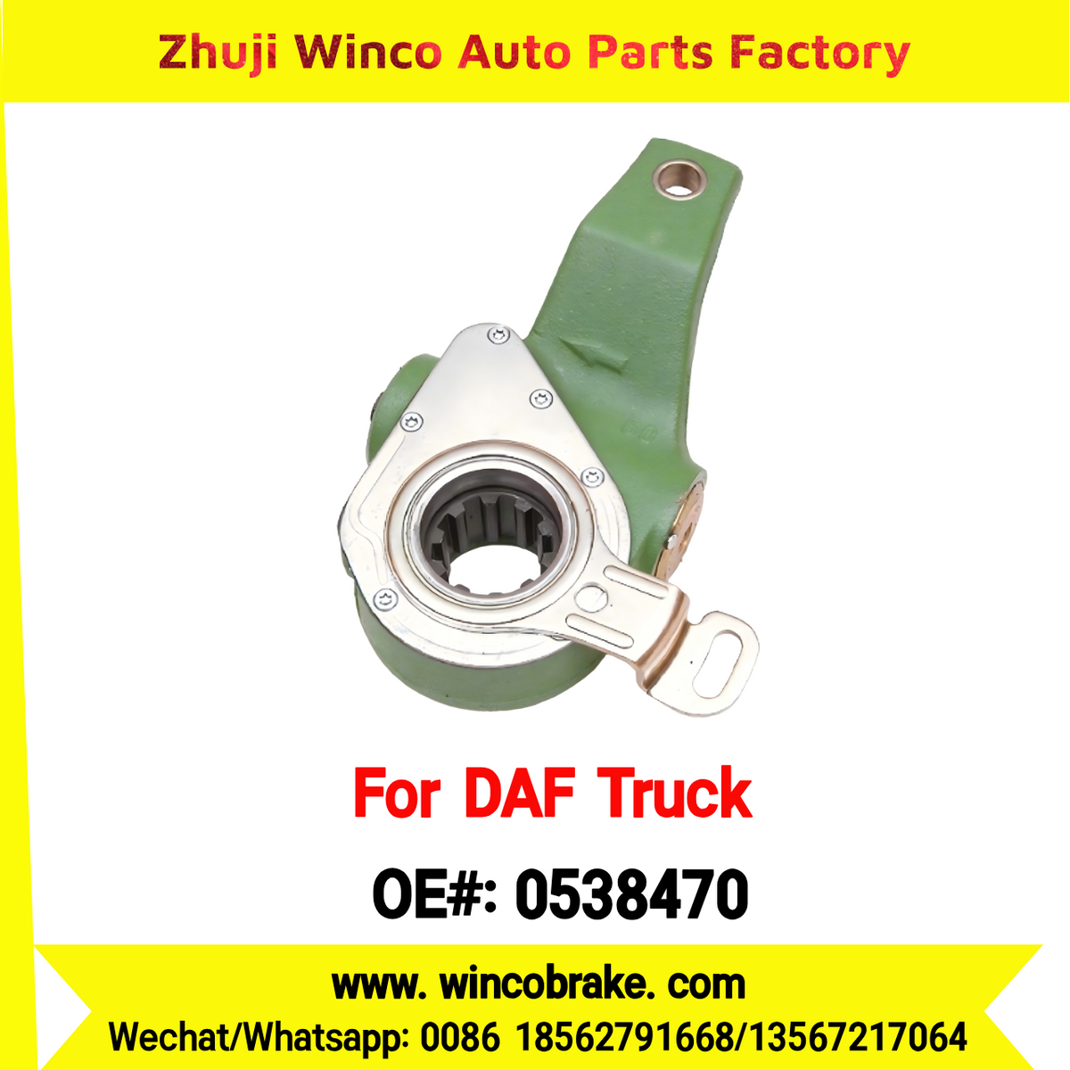 Winco OEM 0538470 Automatic Slack Adjuster TO FIT DAF Truck Spline 10 Teeth Replaces Haldex 72586