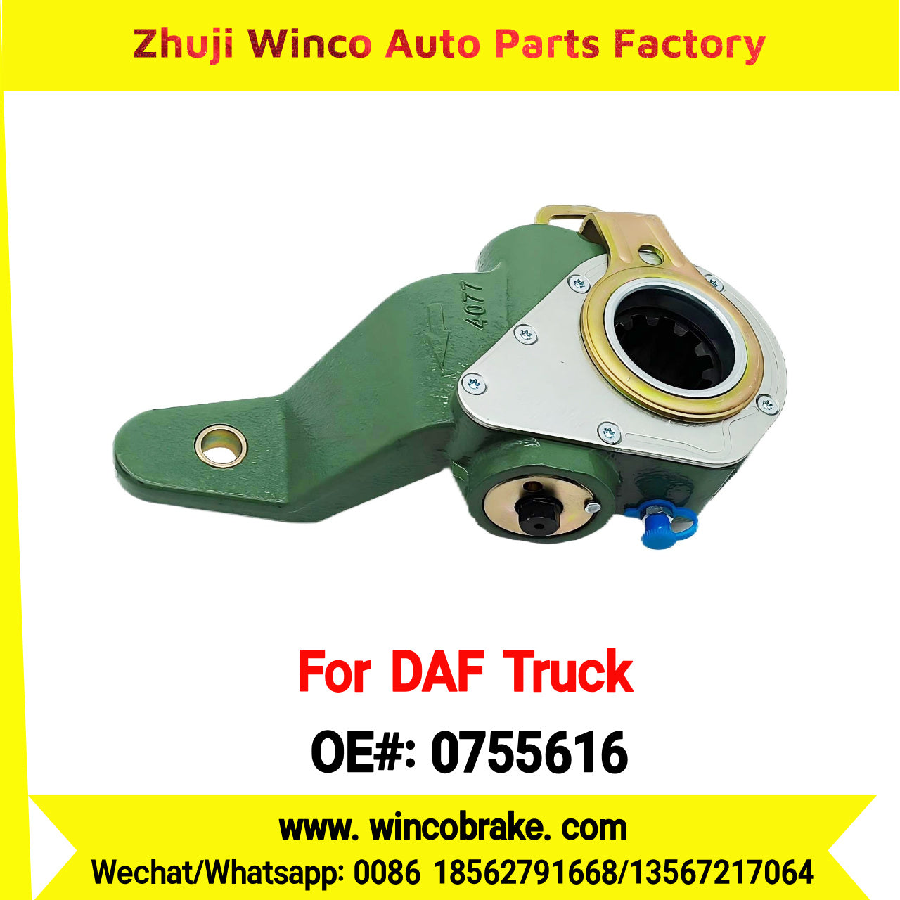 Winco OEM 0755616 Automatic Slack Adjuster TO FIT DAF TRUCK REPLACES HALDEX 72704
