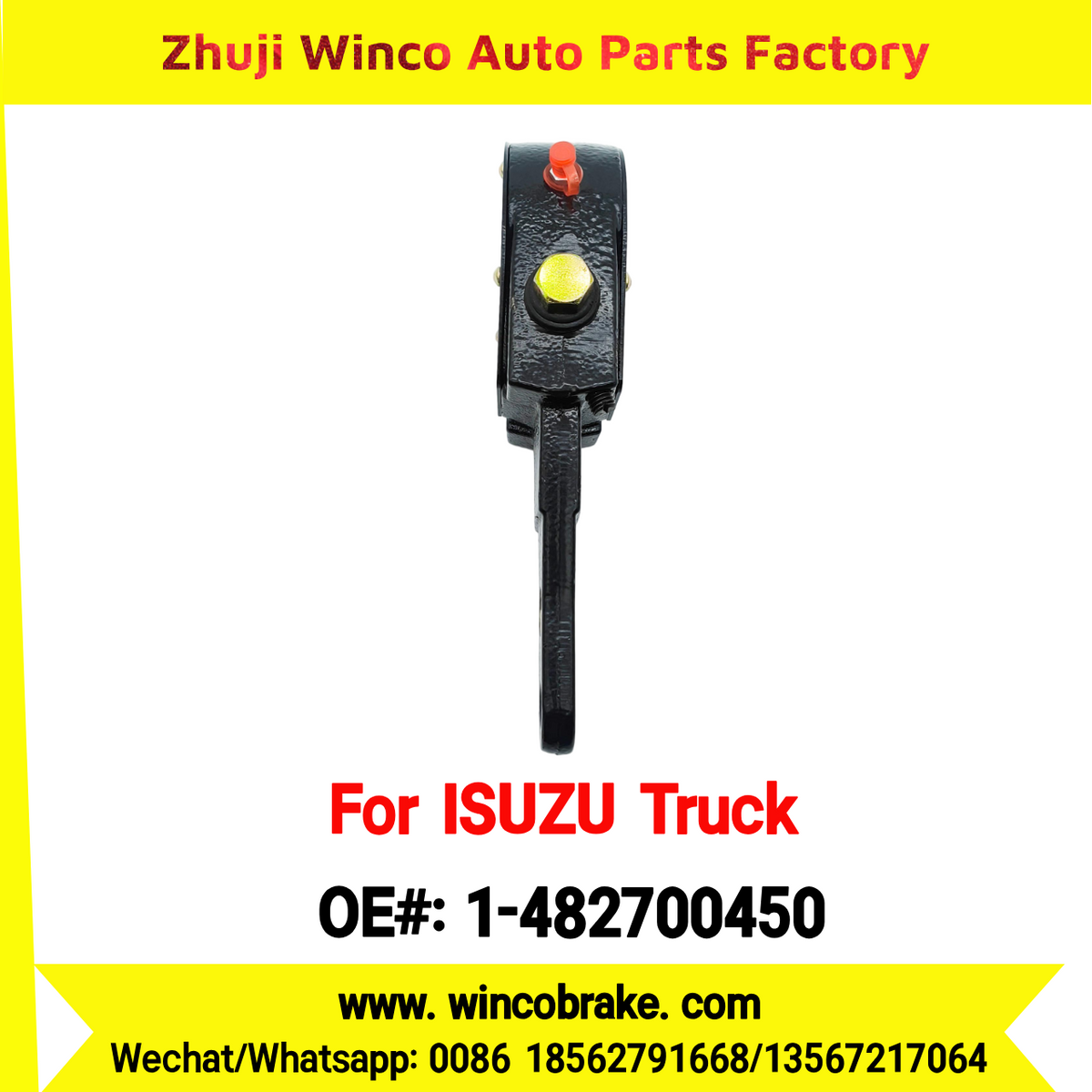 Winco OEM 1-482700450 Manual Slack Adjuster for Suit to Japanese ISUZU Trucks CXZ Straight 25 Teeth Spare Parts to Fit Trailer for Southeast Asia Market