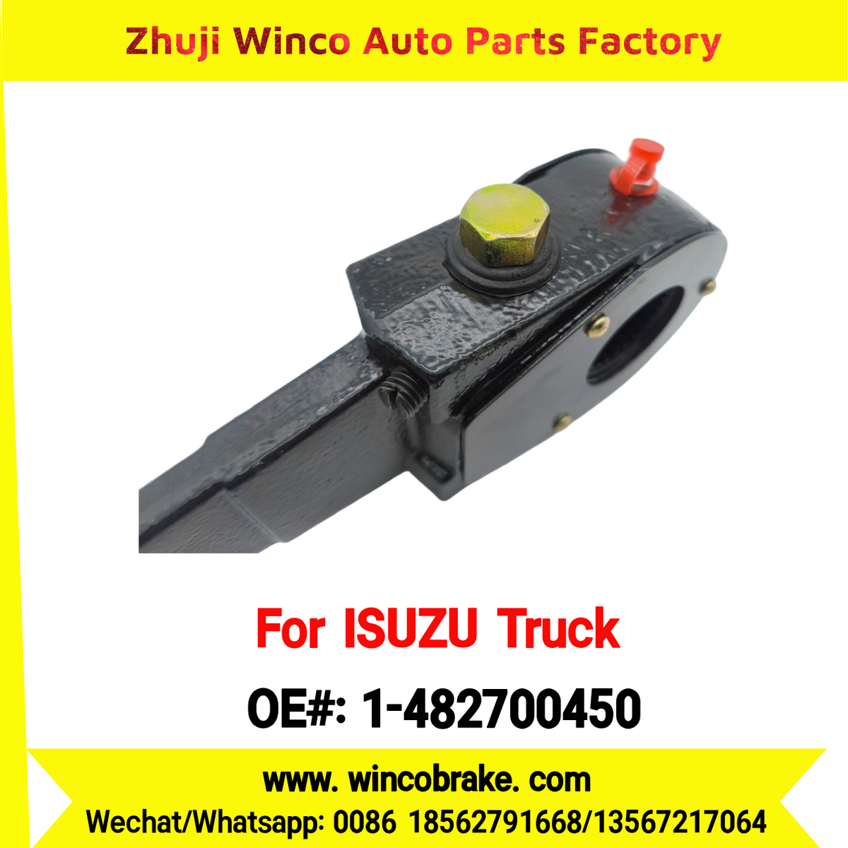 Winco OEM 1-482700450 Manual Slack Adjuster for Suit to Japanese ISUZU Trucks CXZ Straight 25 Teeth Spare Parts to Fit Trailer for Southeast Asia Market