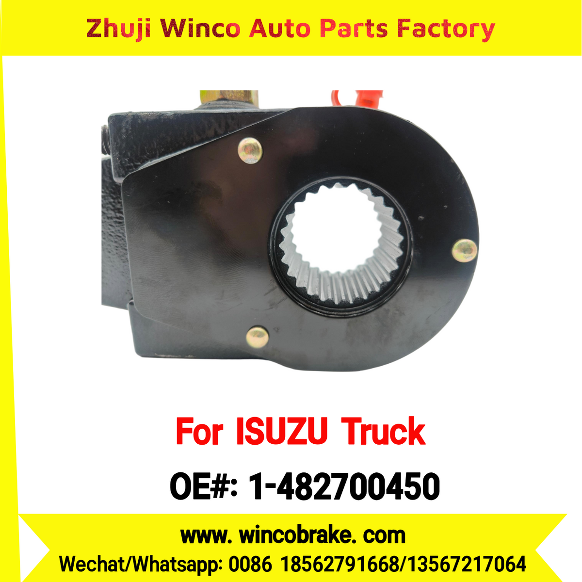 Winco OEM 1-482700450 Manual Slack Adjuster for Suit to Japanese ISUZU Trucks CXZ Straight 25 Teeth Spare Parts to Fit Trailer for Southeast Asia Market