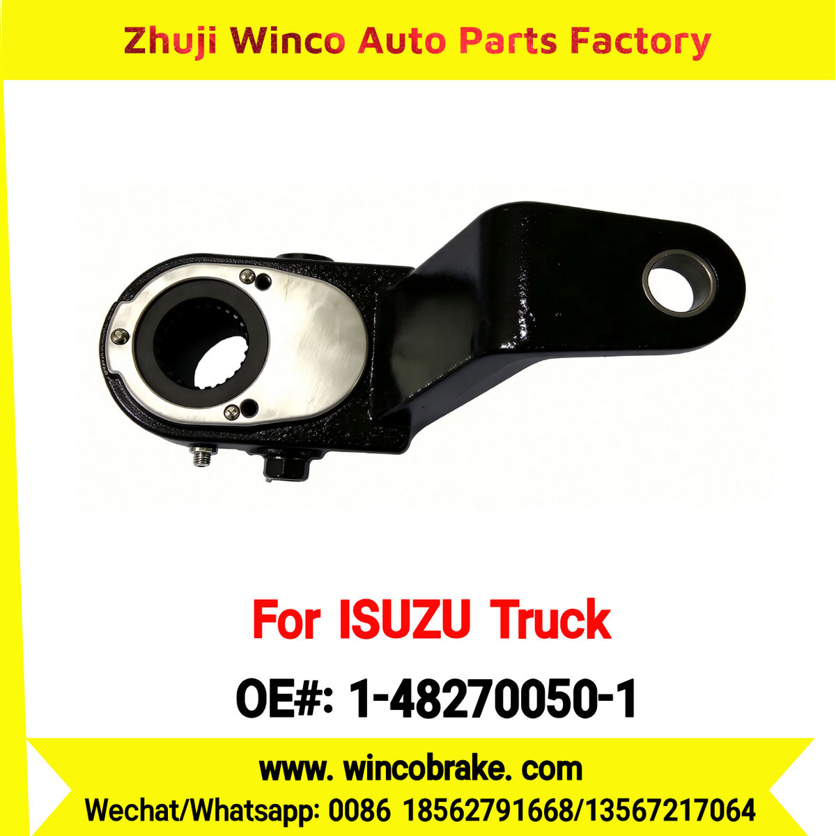 Winco OEM 1-48270050-1 Manual Slack Adjuster for Suit to Japanese ISUZU Trucks LH 25 Teeth Spare Parts to Fit Trailer for Southeast Asia Market