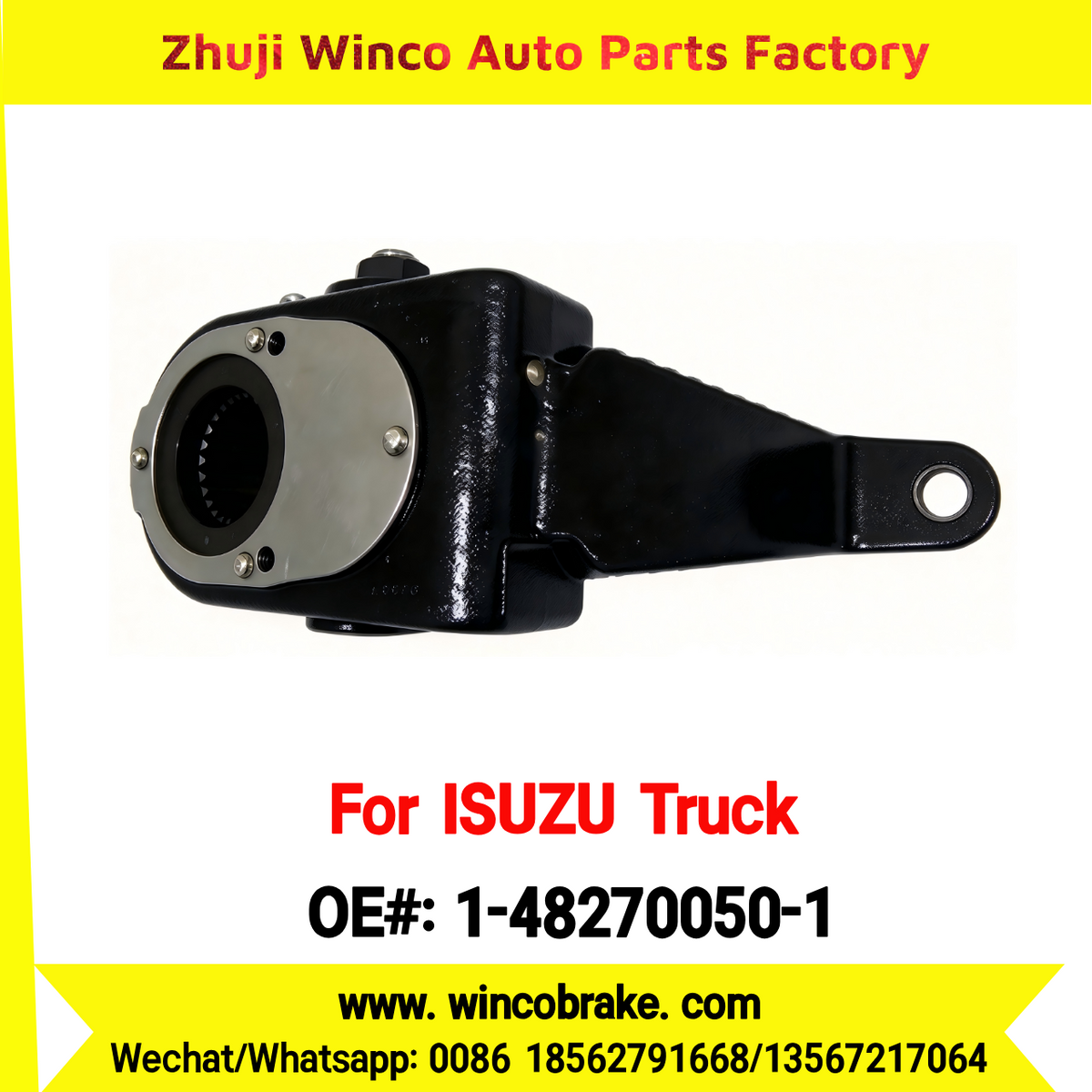 Winco OEM 1-48270050-1 Manual Slack Adjuster for Suit to Japanese ISUZU Trucks LH 25 Teeth Spare Parts to Fit Trailer for Southeast Asia Market