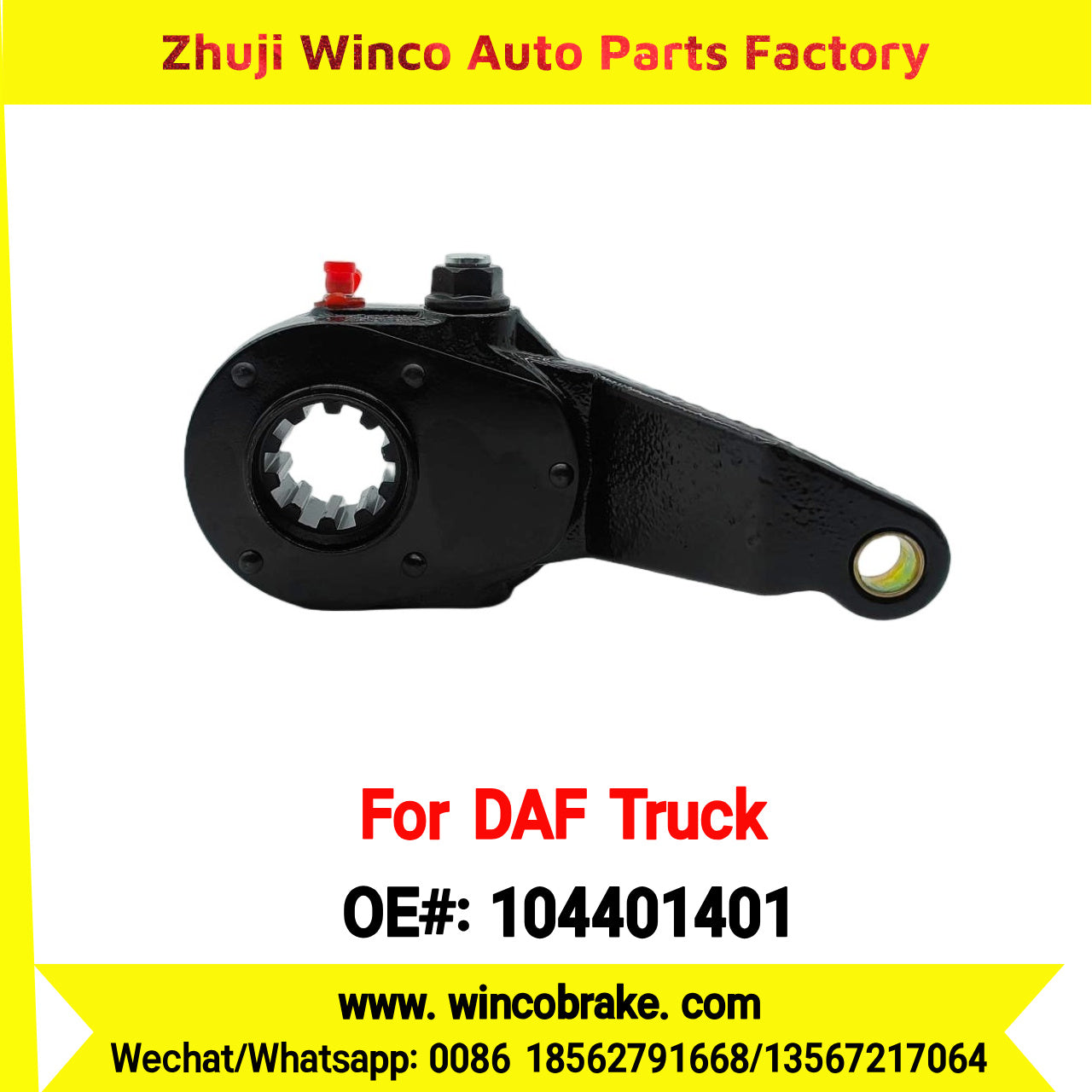 Winco OEM 104401401 Manual Slack Adjuster TO FIT DAF Truck RH Spline 10 Teeth Replaces Haldex