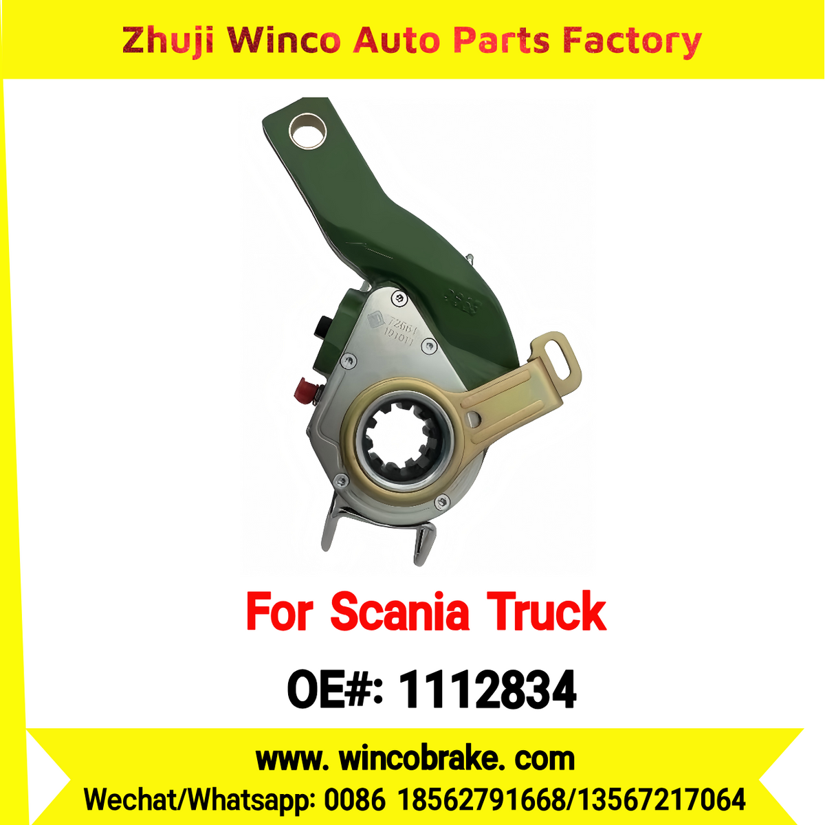 Winco OEM 1112834 Automatic Slack Adjuster TO FIT Scania TRUCK & BUS Replaces 1789562 RH 10 Teeth Haldex 72661