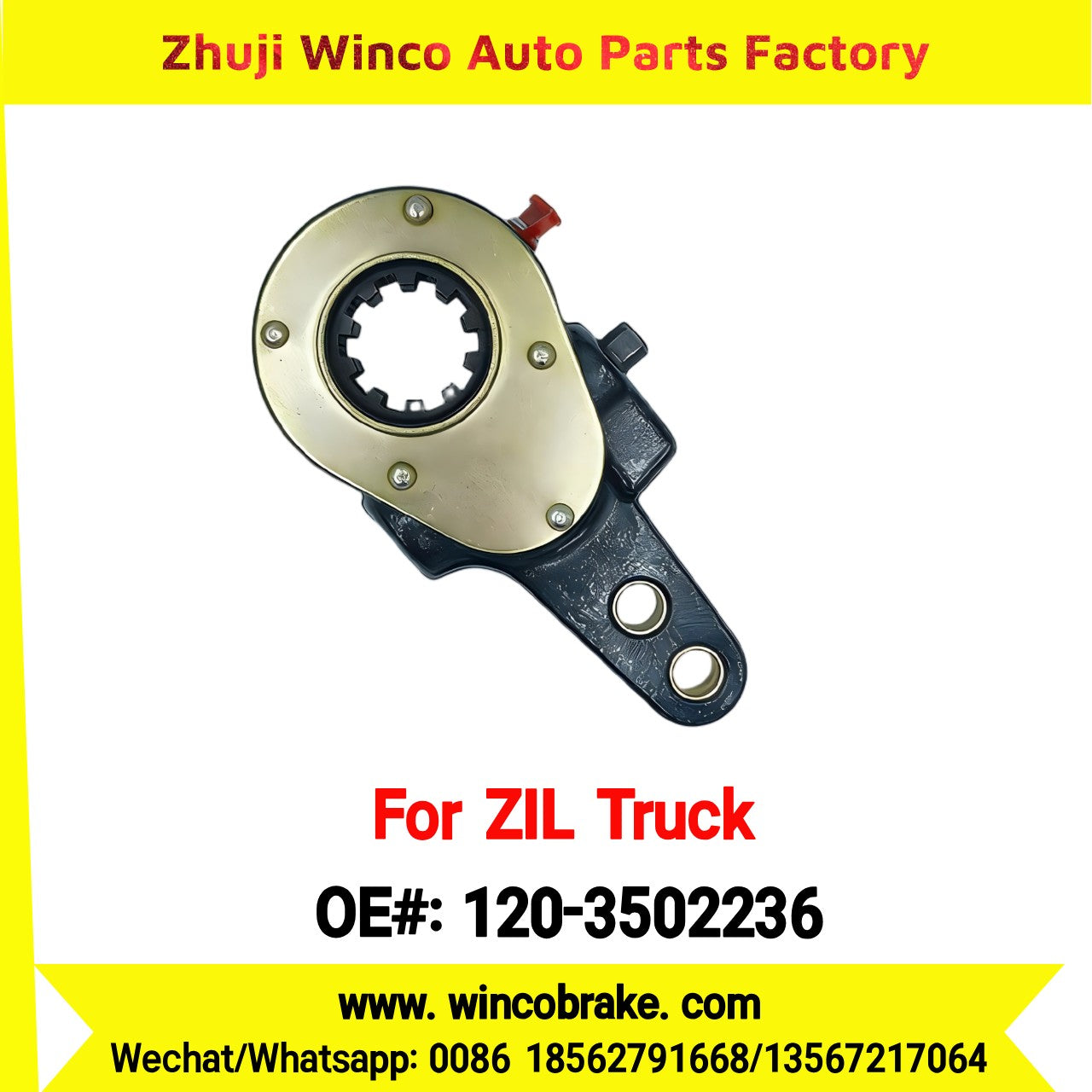 Winco OEM 120-3502236 Manual Slack Adjuster for 2 Holes 10 Teeth Zil Truck Russian Heavy Duty