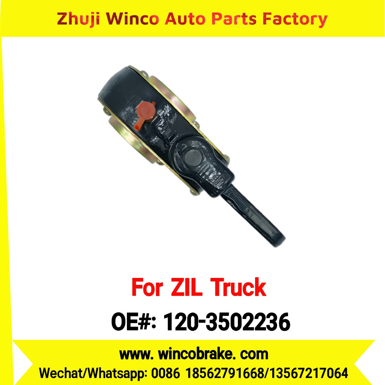 Winco OEM 120-3502236 Manual Slack Adjuster for 2 Holes 10 Teeth Zil Truck Russian Heavy Duty