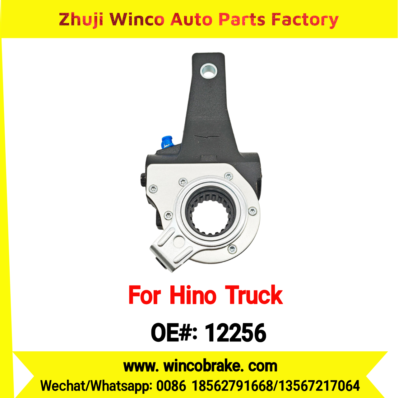 Winco OEM 12256 Automatic Slack Adjuster Suit to Japanese HINO Truck 19 Teeth Spare Parts To Replace Haldex 12256 Slack Adjuster
