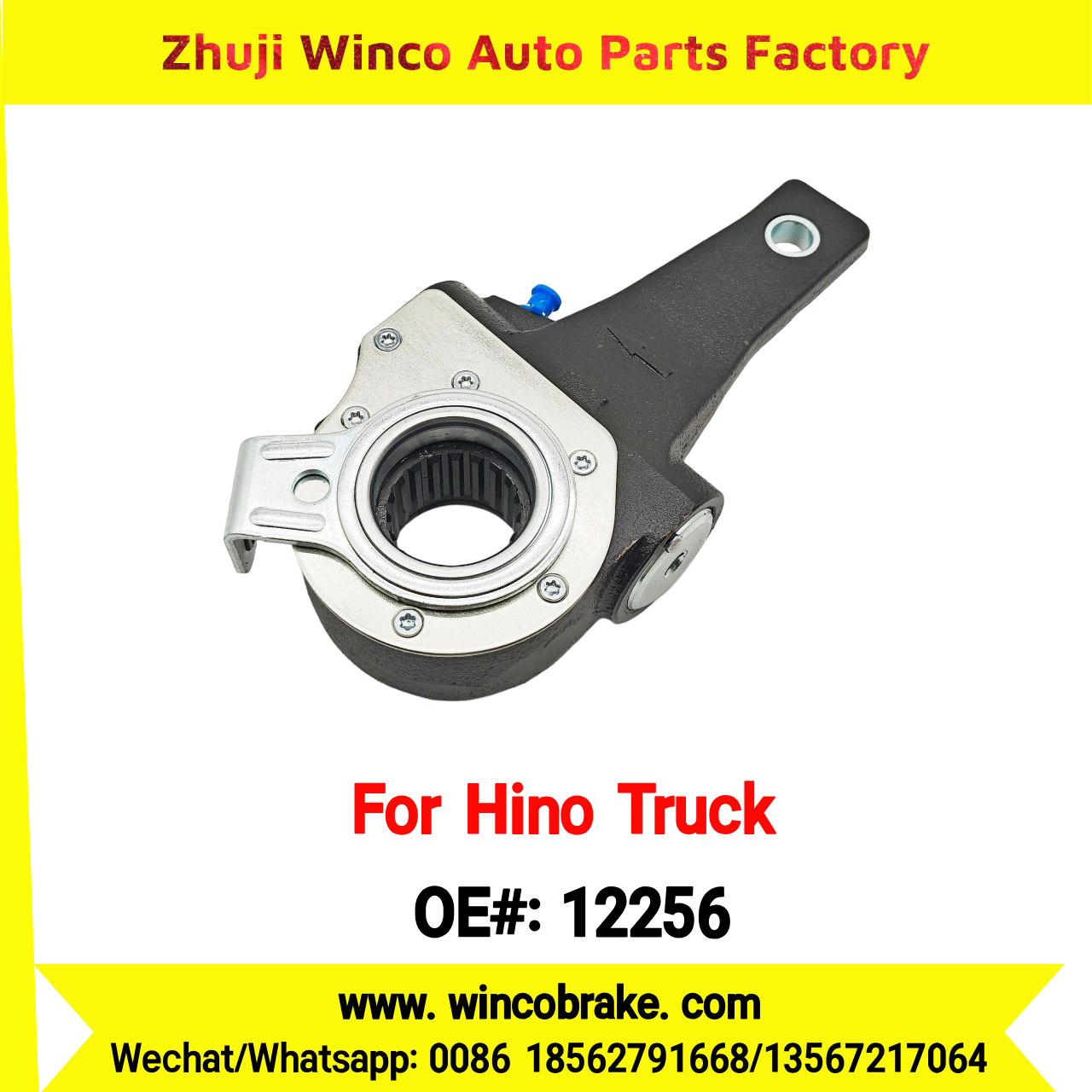 Winco OEM 12256 Automatic Slack Adjuster Suit to Japanese HINO Truck 19 Teeth Spare Parts To Replace Haldex 12256 Slack Adjuster