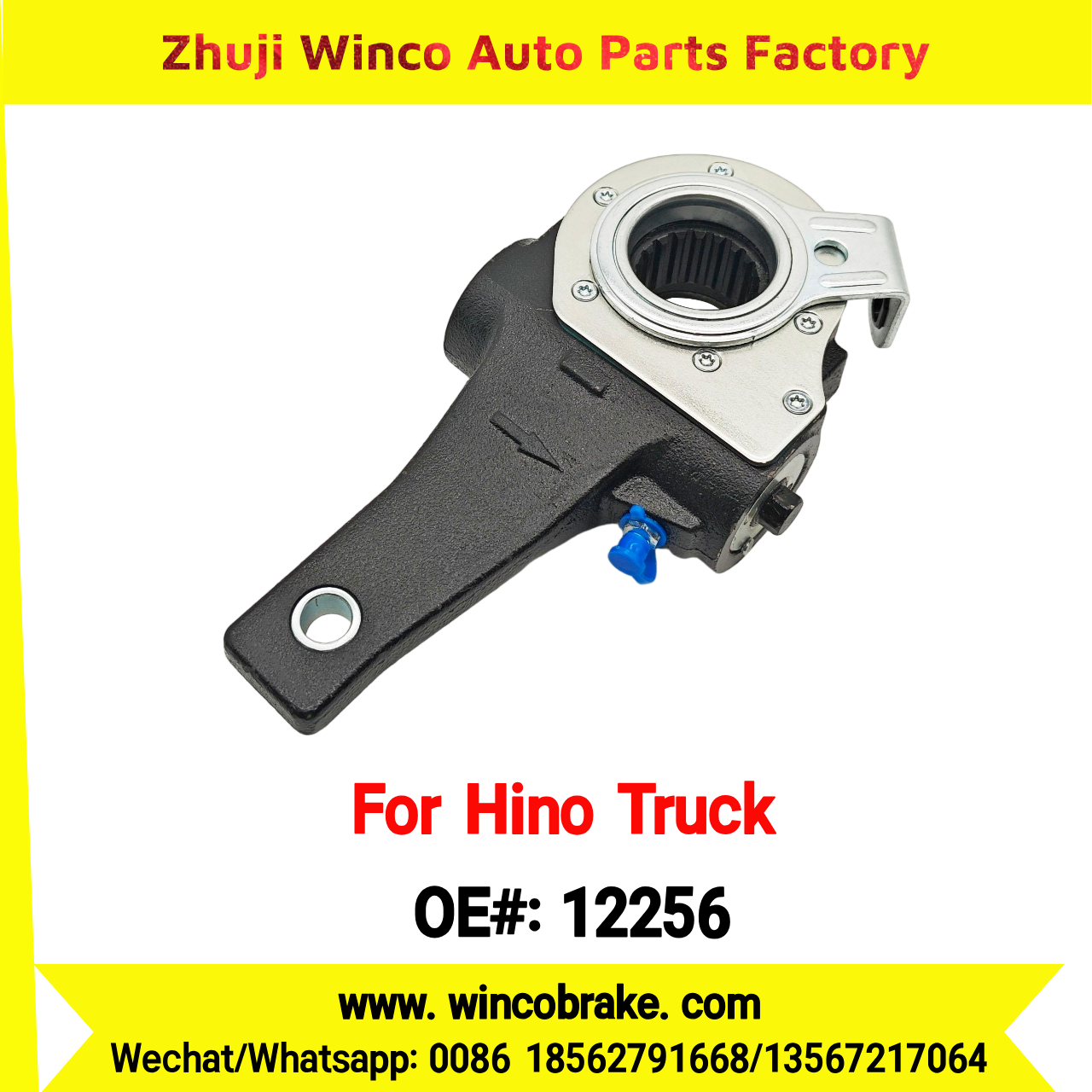 Winco OEM 12256 Automatic Slack Adjuster Suit to Japanese HINO Truck 19 Teeth Spare Parts To Replace Haldex 12256 Slack Adjuster