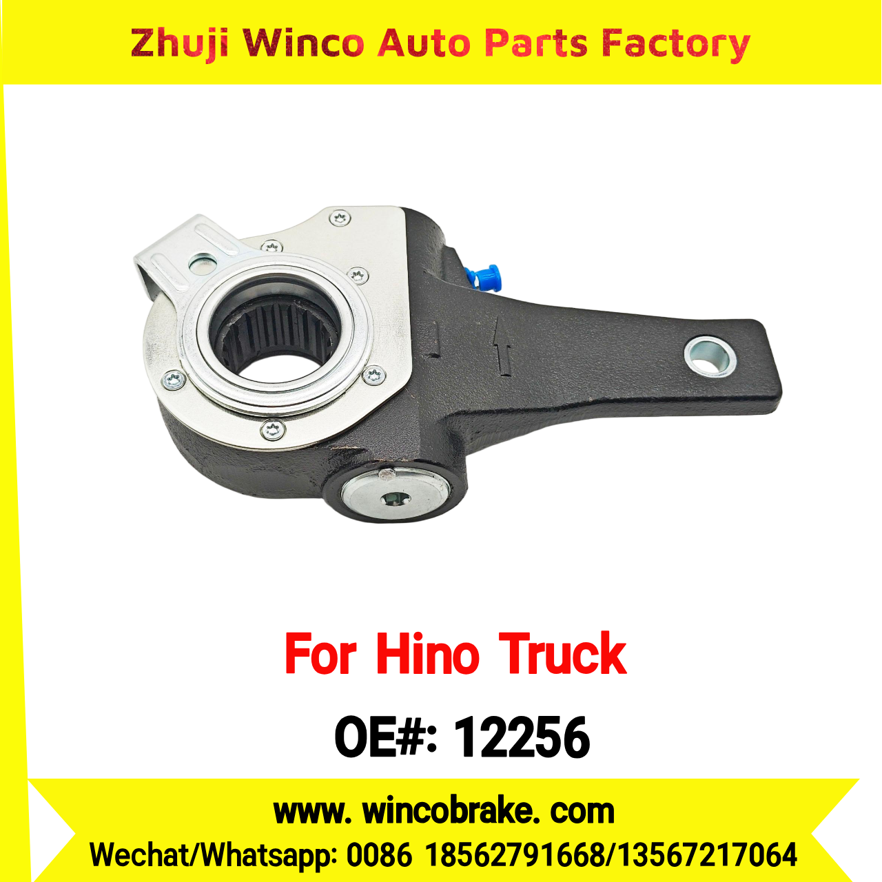 Winco OEM 12256 Automatic Slack Adjuster Suit to Japanese HINO Truck 19 Teeth Spare Parts To Replace Haldex 12256 Slack Adjuster
