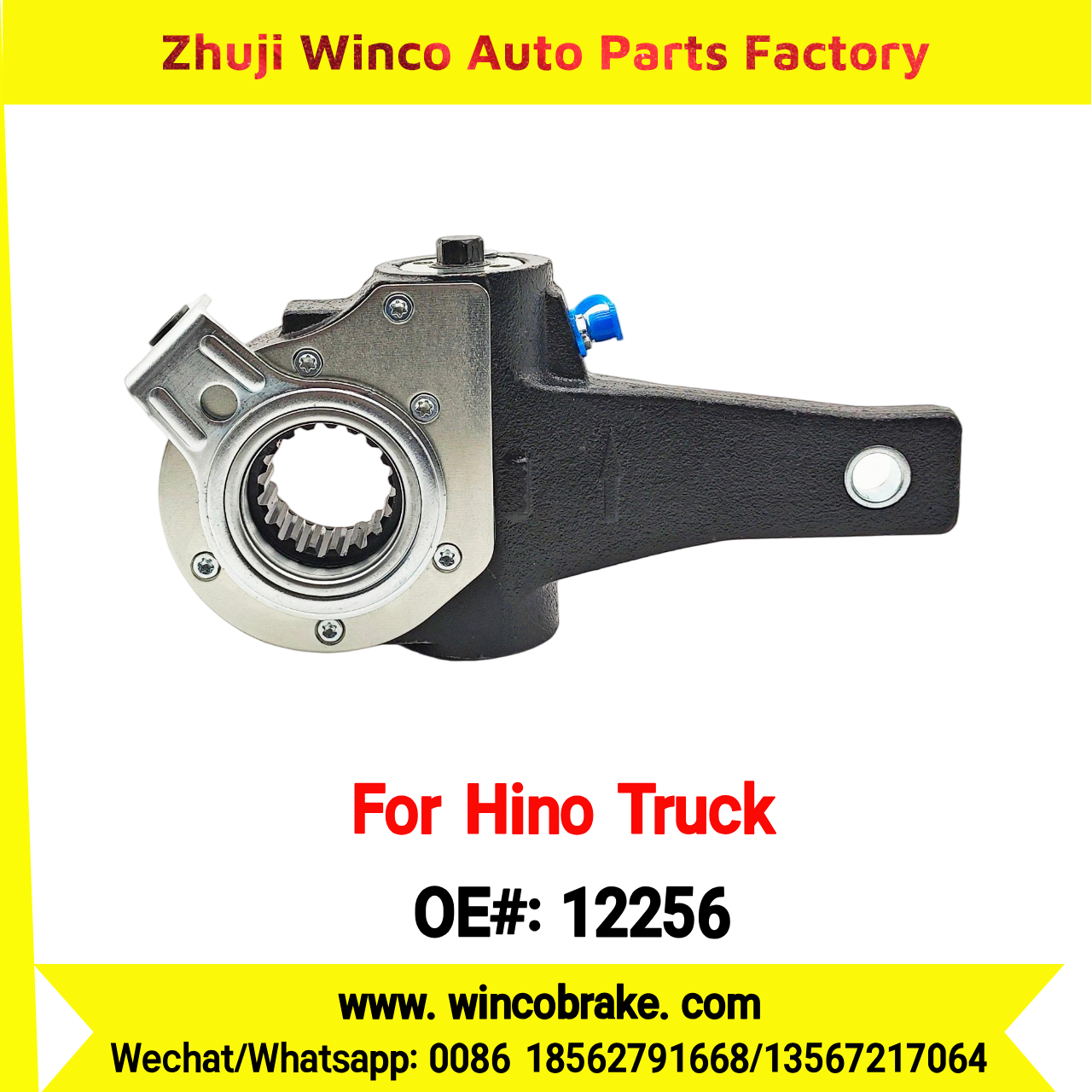 Winco OEM 12256 Automatic Slack Adjuster Suit to Japanese HINO Truck 19 Teeth Spare Parts To Replace Haldex 12256 Slack Adjuster