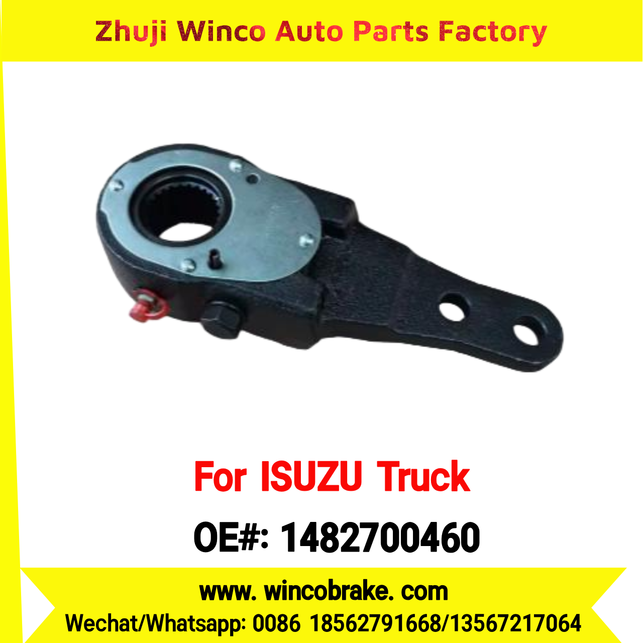 Winco OEM 1482700460 Manual Slack Adjuster for Suit to Japanese ISUZU Trucks FVR EXR CXZ LH 25 Teeth Spare Parts to Fit Trailer for Southeast Asia Market
