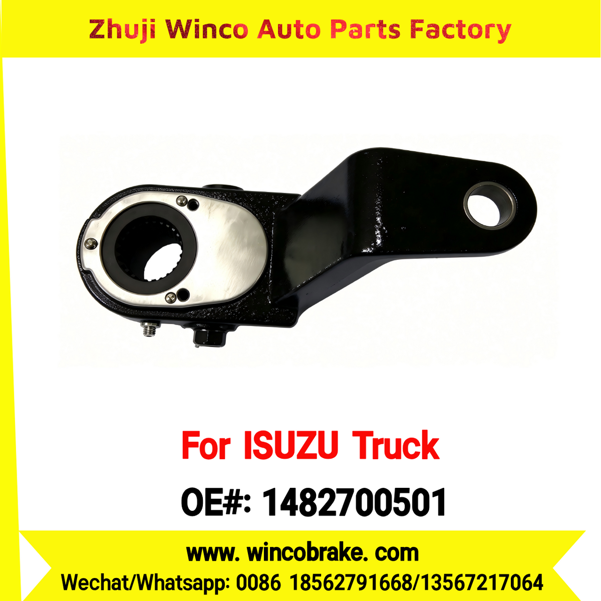 Winco OEM 1482700501 Manual Slack Adjuster for Suit to Japanese ISUZU Trucks LH 25 Teeth Spare Parts to Fit Trailer for Southeast Asia Market