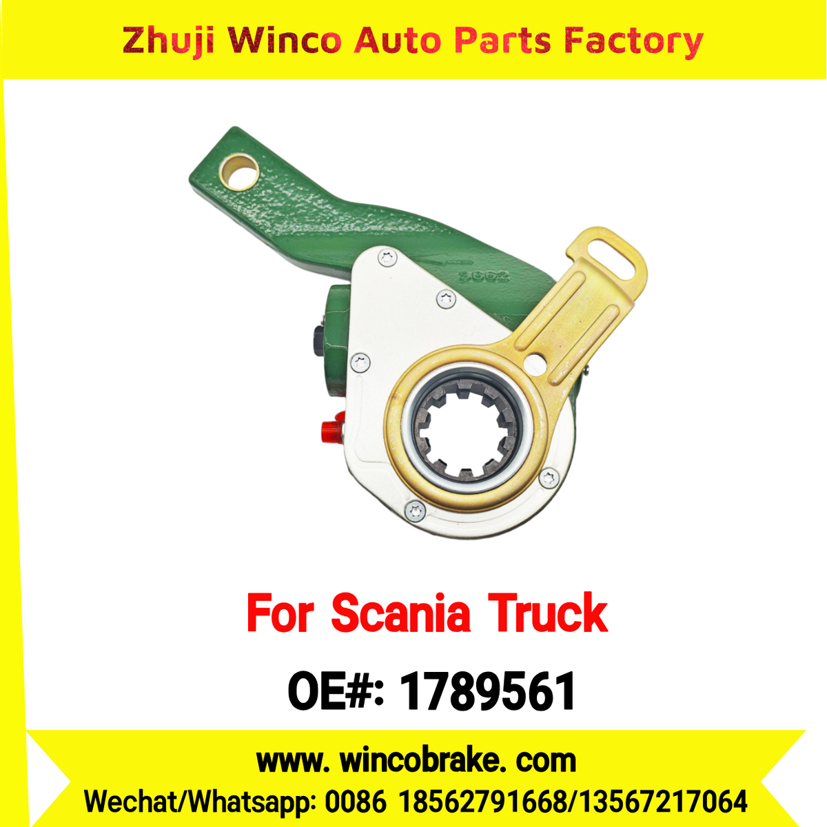 Winco OEM 1789561 Automatic Slack Adjuster TO FIT Scania TRUCK Spline 10 Teeth Replaces Haldex 72660