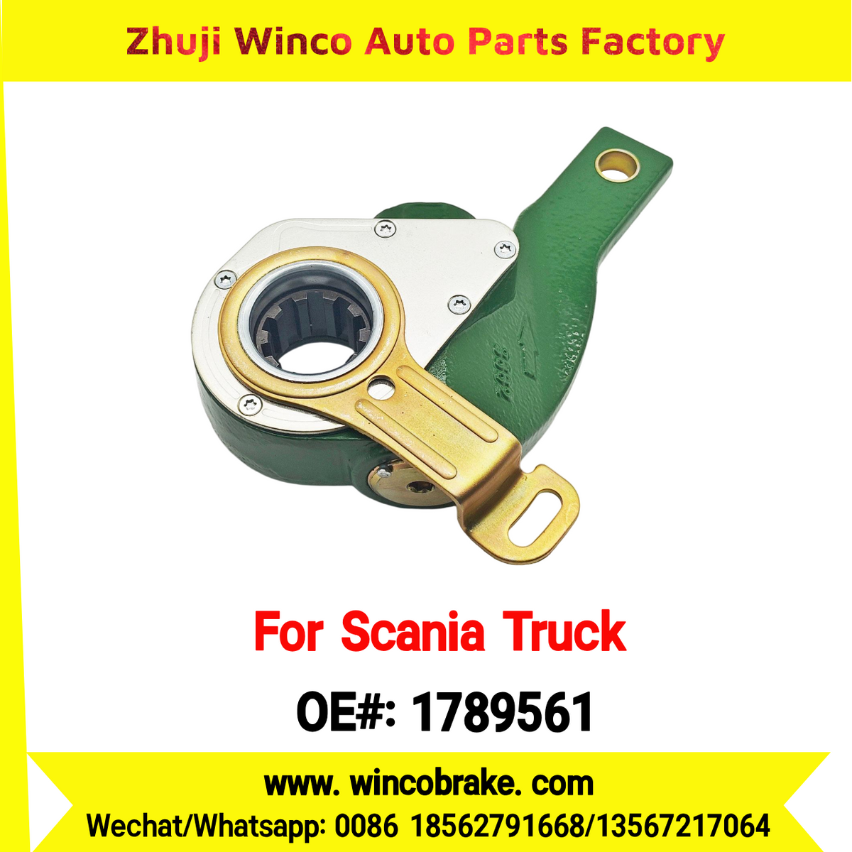 Winco OEM 1789561 Automatic Slack Adjuster TO FIT Scania TRUCK Spline 10 Teeth Replaces Haldex 72660