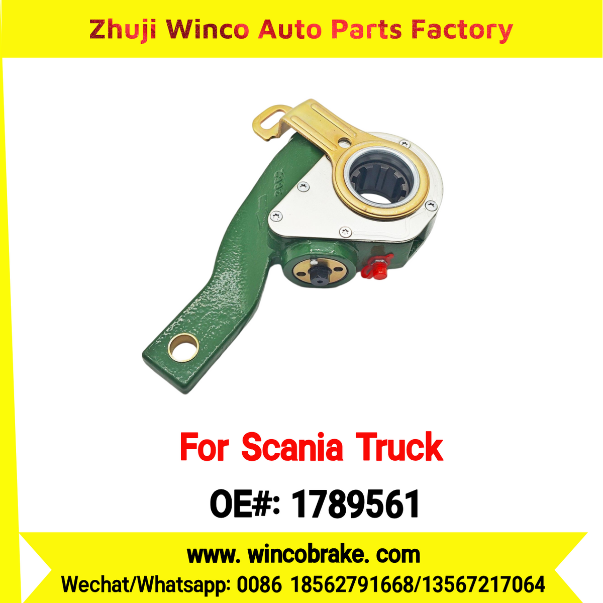 Winco OEM 1789561 Automatic Slack Adjuster TO FIT Scania TRUCK Spline 10 Teeth Replaces Haldex 72660