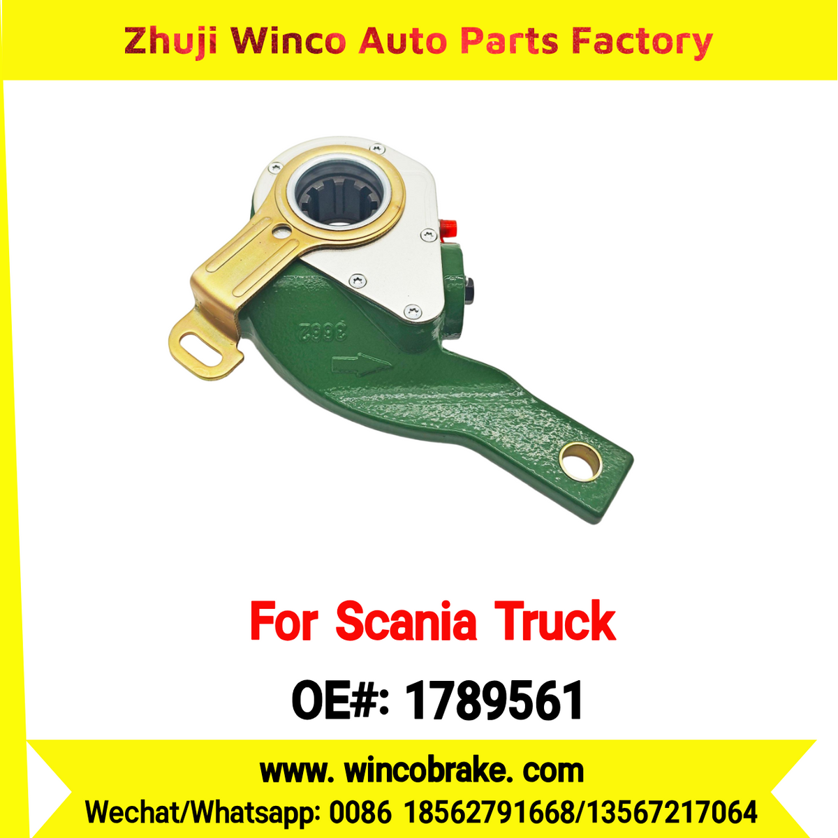 Winco OEM 1789561 Automatic Slack Adjuster TO FIT Scania TRUCK Spline 10 Teeth Replaces Haldex 72660