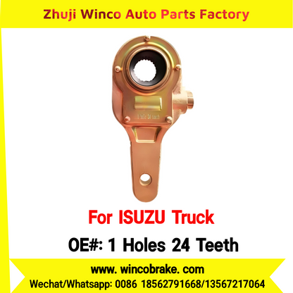 Winco OEM 1 Holes 24 Teeth Manual Slack Adjuster for Suit to Japanese ISUZU Trucks Axles Straight 24 Teeth Spare Parts to Fit Trailer for Southeast Asia Market