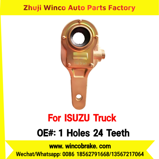 Winco OEM 1 Holes 24 Teeth Manual Slack Adjuster for Suit to Japanese ISUZU Trucks Axles Straight 24 Teeth Spare Parts to Fit Trailer for Southeast Asia Market