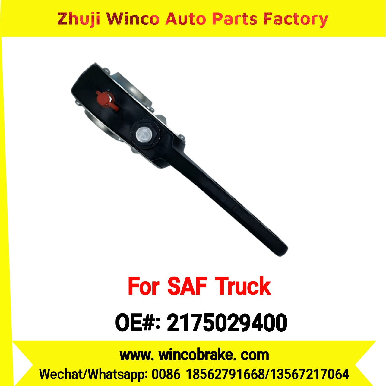 Winco OEM 2175029400 Manual Slack Adjuster TO FIT SAF Truck Straight Spline 10 Teeth 4 Holes Replaces Haldex