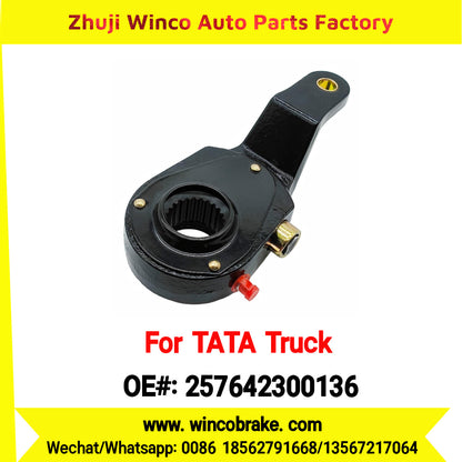 Winco OEM 257642300136 Manual Slack Adjuster for India Series TATA Trucks Parts TATA MOTORS Rear Left 1 Hole 24 TEETH MEI MSA 18-35 New Condition Brake Assembly