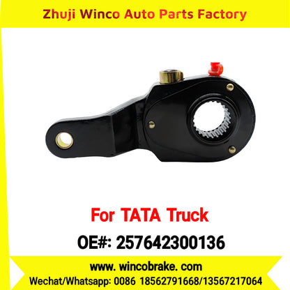 Winco OEM 257642300136 Manual Slack Adjuster for India Series TATA Trucks Parts TATA MOTORS Rear Left 1 Hole 24 TEETH MEI MSA 18-35 New Condition Brake Assembly