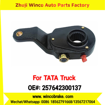 Winco OEM 257642300137 Manual Slack Adjuster for India Series TATA Trucks Parts TATA MOTORS Rear Right 1 Hole 24 TEETH MEI MSA 18-36 New Condition Brake Assembly