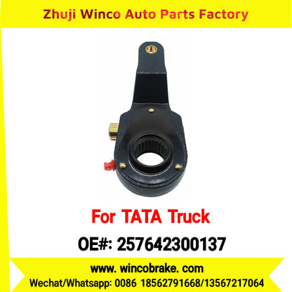Winco OEM 257642300137 Manual Slack Adjuster for India Series TATA Trucks Parts TATA MOTORS Rear Right 1 Hole 24 TEETH MEI MSA 18-36 New Condition Brake Assembly