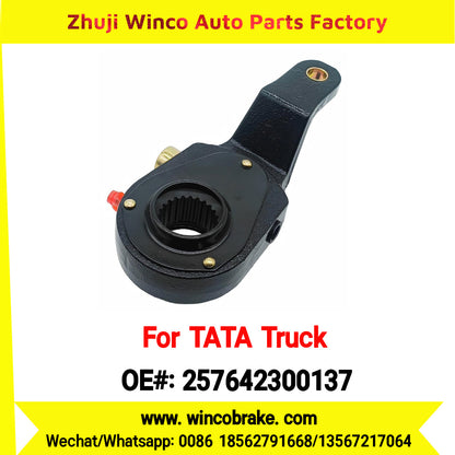 Winco OEM 257642300137 Manual Slack Adjuster for India Series TATA Trucks Parts TATA MOTORS Rear Right 1 Hole 24 TEETH MEI MSA 18-36 New Condition Brake Assembly