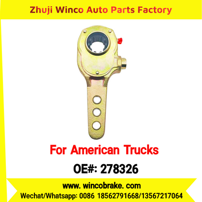 Winco OEM 278326 Manual Brake Slack Adjuster Semi Truck Trailer 3 Holes 10 Spline Brake Systems Accessory American Trucks Type USA HEAVY DUTY To Replace Haldex