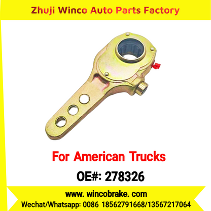 Winco OEM 278326 Manual Brake Slack Adjuster Semi Truck Trailer 3 Holes 10 Spline Brake Systems Accessory American Trucks Type USA HEAVY DUTY To Replace Haldex