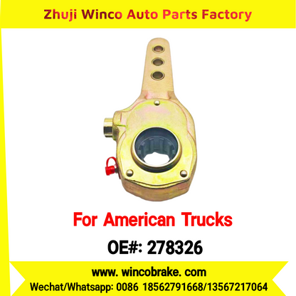 Winco OEM 278326 Manual Brake Slack Adjuster Semi Truck Trailer 3 Holes 10 Spline Brake Systems Accessory American Trucks Type USA HEAVY DUTY To Replace Haldex