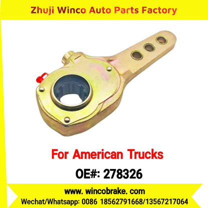 Winco OEM 278326 Manual Brake Slack Adjuster Semi Truck Trailer 3 Holes 10 Spline Brake Systems Accessory American Trucks Type USA HEAVY DUTY To Replace Haldex