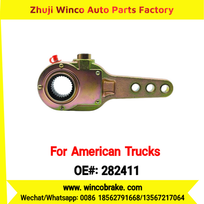 Winco OEM 282411 Manual Brake Slack Adjuster MERITOR AXLE Truck Trailer Straight 28 Spline Brake Systems Accessory American Trucks Type To Replace Haldex KN44071
