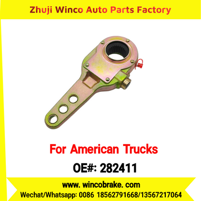 Winco OEM 282411 Manual Brake Slack Adjuster MERITOR AXLE Truck Trailer Straight 28 Spline Brake Systems Accessory American Trucks Type To Replace Haldex KN44071