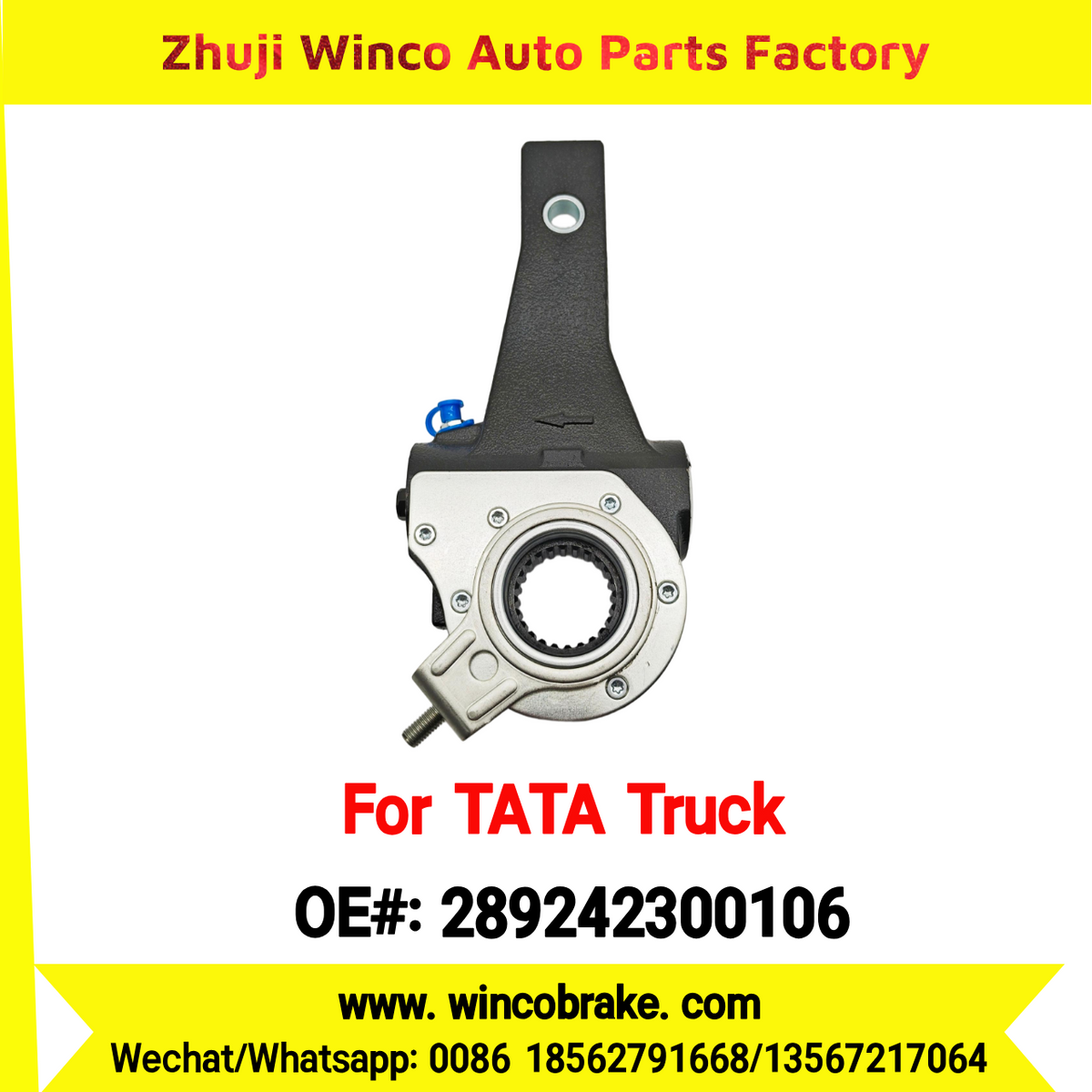Winco OEM 289242300106 India Truck Parts New Automatic Brake Slack Adjuster for TATA Truck Brakes Replace MEI Big 24 Teeth SUIT TO INDIAN TATA TRUCKS