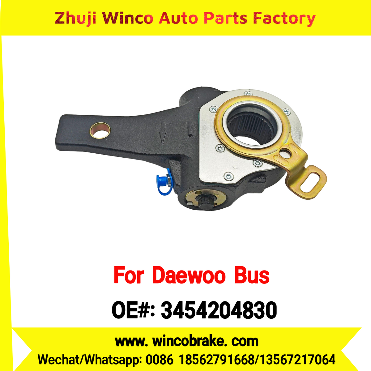Winco OEM 3454204830 Automatic Slack Adjuster for Suit to Daewoo Truck and Bus 25 Teeth South Korea