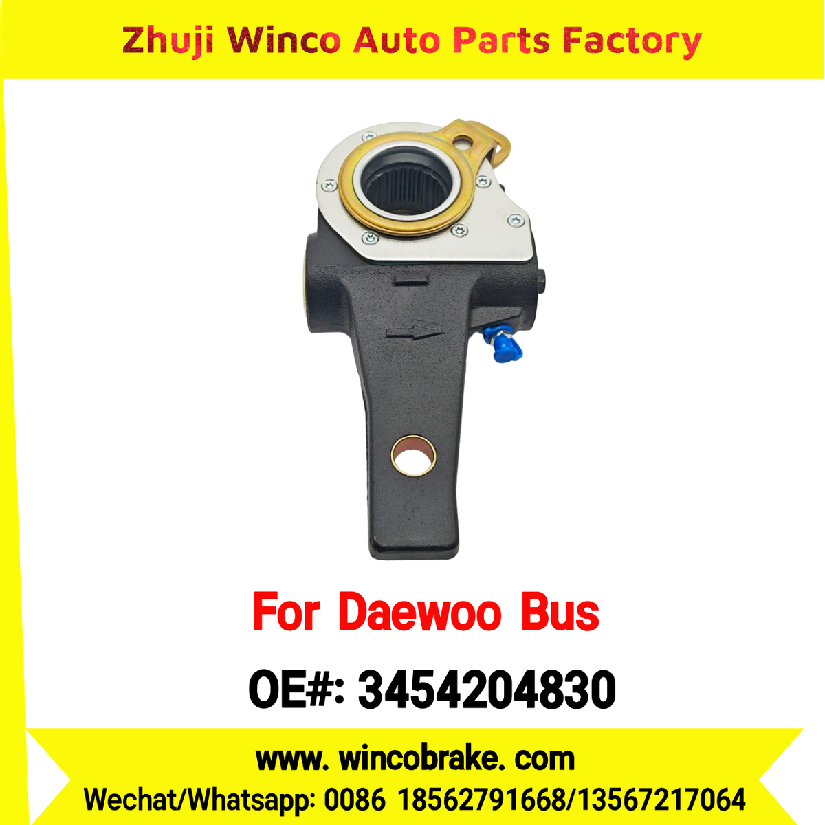 Winco OEM 3454204830 Automatic Slack Adjuster for Suit to Daewoo Truck and Bus 25 Teeth South Korea