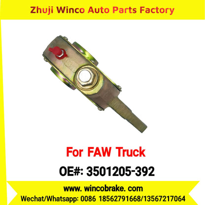 Winco OEM 3501205-392 Manual Slack Adjuster for Suit to China FAW Trucks FAW J6 Series Small 10 Teeth Brake Systems